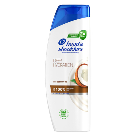 Head & Shoulders Deep Hydration Šampon proti Lupům 400 ml Kokosový Olej. Každoden. Použití