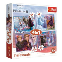 Trefl Puzzle Frozen 2 - Cesta do neznáma 4v1 (35,48,54,70 dílků)