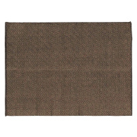 Douceur d intérieur TAPIS RECTANGLE 120 x 170 CM JUTE UNI+COTON UNI LIVIO NOIR Hnědá