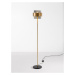 NOVA LUCE stojací lampa SIANNA kouřové sklo mosazný zlatý kov E27 1x12W 230V IP20 bez žárovky 92