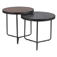 Přístavný stolek PINILUPI šedá/hnědá/černá