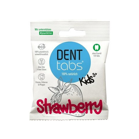 DentTabs dětská zubní pasta v tabletách bez fluoridu jahoda 125 ks Gold Baby