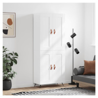 vidaXL Skříň highboard lesklá bílá 69,5 x 34 x 180 cm kompozitní dřevo