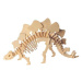 Woodcraft construction kit Dřevěné 3D puzzle STEGOSAURUS II hnědé