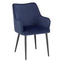 Sametová Židle Caria Modrá