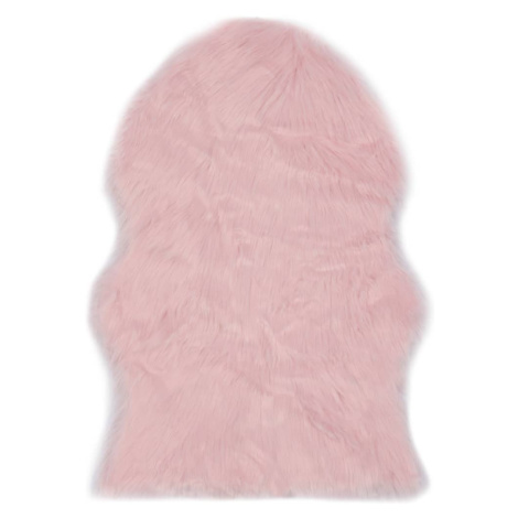 vidaXL Koberec 60 x 90 cm umělá ovčí kůže růžový