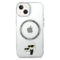 Zadní kryt Karl Lagerfeld IML Karl and Choupette NFT MagSafe pro Apple iPhone 13, transparentní