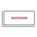 Accept Piktogram "RESTROOM II" (160 × 80 mm) (bílá tabulka - barevný tisk)