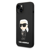 Pouzdro Karl Lagerfeld Liquid Silicone Ikonik NFT iPhone 14 Plus černé