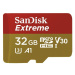 SanDisk Micro SDHC Extreme 32GB 100MB/s A1 UHS-I U3 V30 + SD adaptér - SDSQXAF-032G-GN6MA
