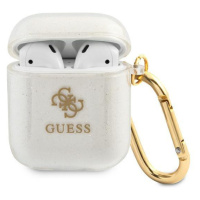 Guess GUA2UCG4GT pouzdro na Airpods 2. Generace / 1. Generace transparent Glitter Collection