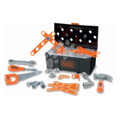 Kufřík s pracovním nářadím Black&Decker DIY Tools Box Smoby montovatelné části 34 doplňků
