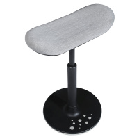 Topstar Balanční stolička SITNESS H, model H2, s oválným sedákem, šedý potah se vzorem, patka še