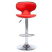 323645 vidaXL Bar Stools 2 pcs Red Faux Leather