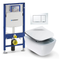 Geberit - Set Duofix (modul, Sigma 30 bílá/chrom, Traficc klozet + sedátko) B3H