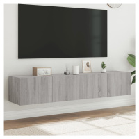 vidaXL Nástěnné TV skříňky s LED 2 ks šedé sonoma 80 x 35 x 31 cm