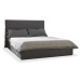 Šedá čalouněná dvoulůžková postel s úložným prostorem s roštem 140x200 cm Sleepy Luna – Miuform