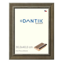 DANTIK rámeček 30 × 40, Oro Fino stříbrný plexi čiré