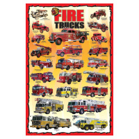 Plakát, Obraz - Fire Trucks, 61 × 91.5 cm