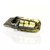 Auto LED žárovka W5W T10 24 SMD 3014 CAN BUS Silikon