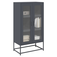 vidaXL Skříň highboard antracitová 68x39x123 cm ocel