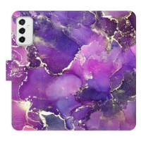 iSaprio flip pouzdro Purple Marble pro Samsung Galaxy M52 5G