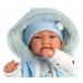 Llorens 84439 NEW BORN - realistická panenka miminko se zvukem a měkkým látkovým tělem 44cm