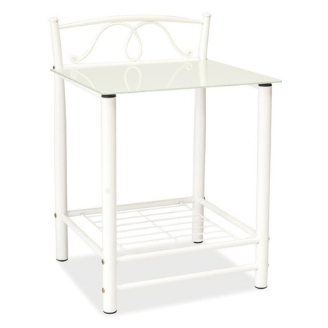 Noční stolek BREVICAULE, bílý Casarredo