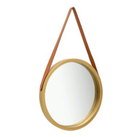Nástěnné zrcadlo s popruhem 50 cm zlaté