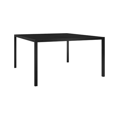 Zahradní stůl 130 × 130 × 72 cm černý ocel a sklo, 313099 SHUMEE