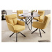 LuxD Designová otočná židle Maddison hořčicová žlutá