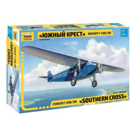 Model kit letadlo 7233 - Fokker F-VII Trimotor (1:72) Zvezda