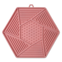 Lízací podložka Epic Pet Lick&Snack hexagon světle růžový