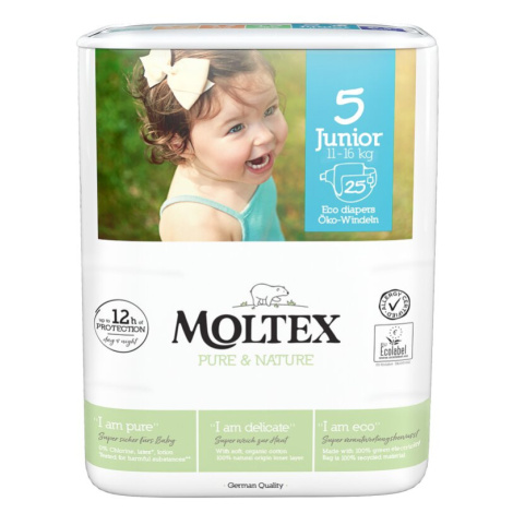 Ontex Group Plenky Moltex Pure & Nature Junior 11 - 16 kg (25 ks)