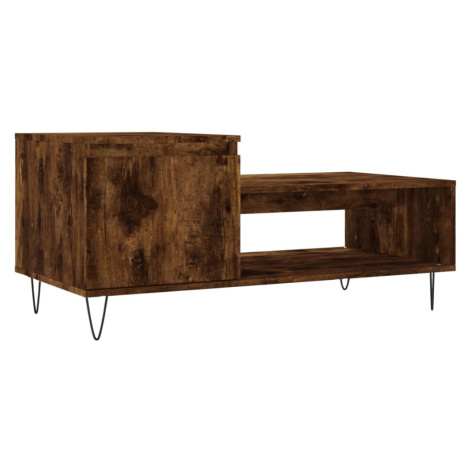 vidaXL Konferenční stolek kouřový dub 100x50x45 cm kompozitní dřevo