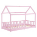 Juskys Dětská postel Marli 90 x 200 cm s lamelovým roštem, růžová