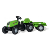 Šlapací traktor s vlečkou Rolly Toys 012411 zelený