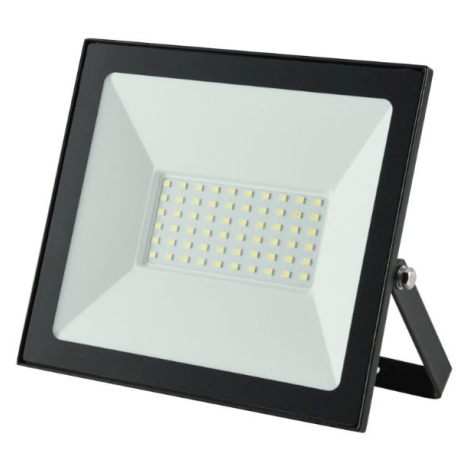 Ultratenký LED reflektor černý 50W 4000lm, studená barva světla