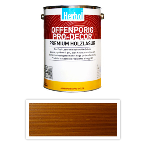 HERBOL Offenporig Pro Decor - univerzální lazura na dřevo 5 l Vlašský ořech 8404