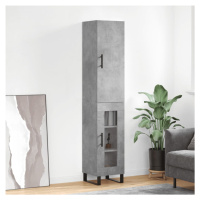 vidaXL Skříň highboard betonově šedá 34,5x34x180 cm kompozitní dřevo