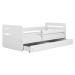 Benlemi Bílá postel pro děti TOMI s bočnicí Zvolte rozměr: 80x140 cm, Zvolte matraci: Pěnová mat