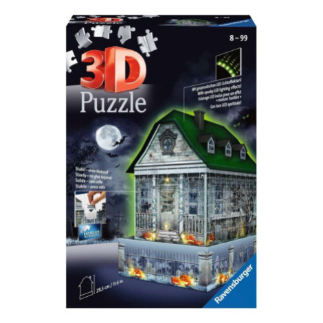 RAVENSBURGER Svítící 3D puzzle Noční edice Strašidelný dům 257 dílků 143563