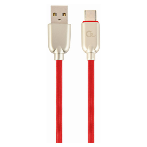 Kabel CABLEXPERT CC-USB2R-AMCM-2M-R USB 2.0 AM na Type-C kabel (AM/CM), 2m, pogumovaný, červený,