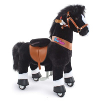 PonyCycle Mechanický jezdící kůň (na kolečkách) pro děti - černý varianta: Velikost 3