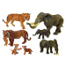 mamido Zvířátka safari sada 7 kusů tygři a sloni