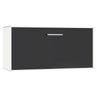 mauser Závěsný samostatný box, 1 zásuvka, šířka 770 mm, signální bílá / černá