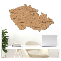Korková mapa krajů Česka