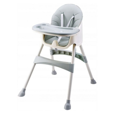 Eco toys Jídelní židlička, stoleček 2v1 - šedá ECOTOYS
