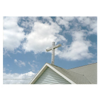 Fotografie Cross on Top of a Church, Erica Shires, 40 × 30 cm