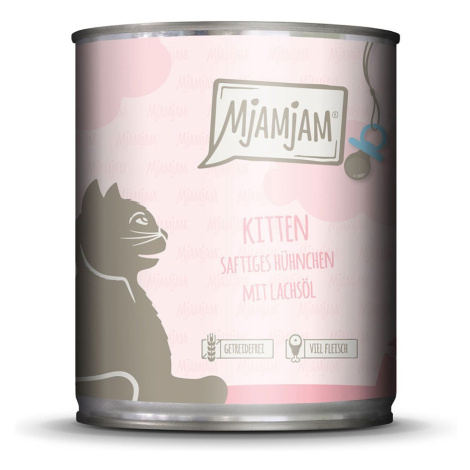 MjAMjAM Kitten – šťavnaté kuře s lososovým olejem 6× 800 g